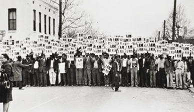 I Am a Man: Sanitation Workers Strike, Memphis, Tennessee, March 28th, 1968. Ernest Withers, 1968; printed 1994.    