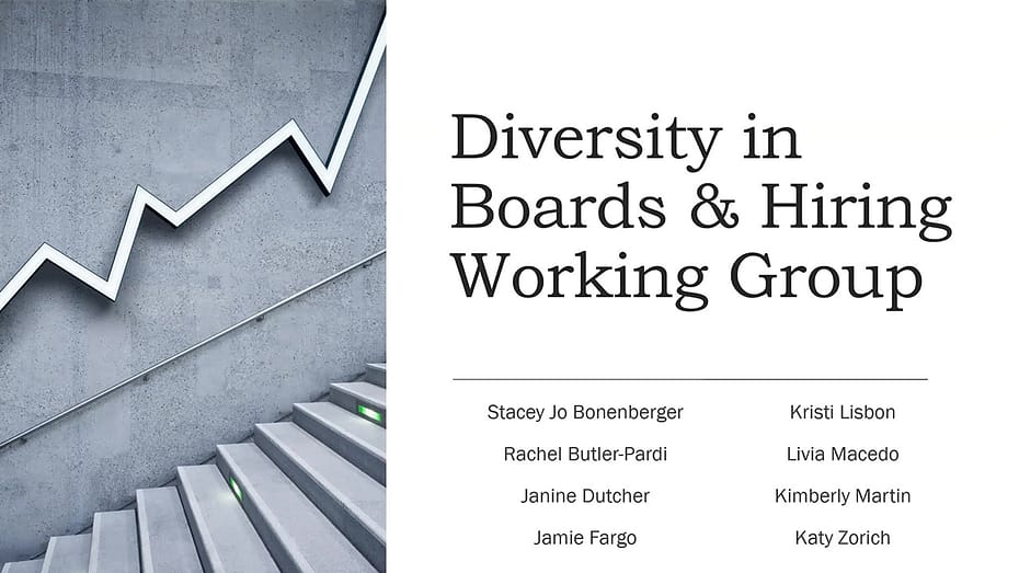 Diversity in Boards & Hiring Working Group