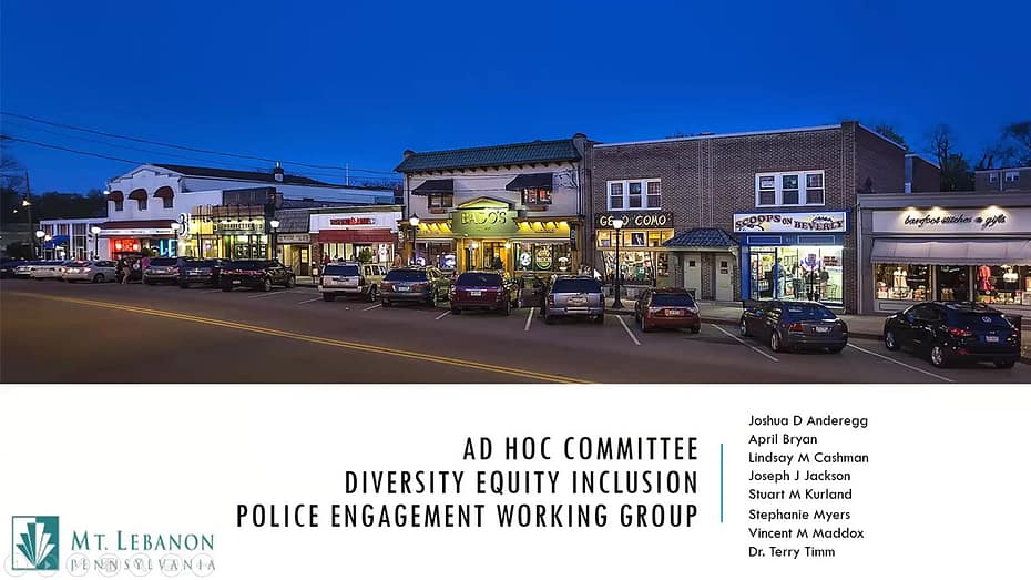 Ad Hoc Committee | Diversity Equity Inclusion | Police Engagement Working Group