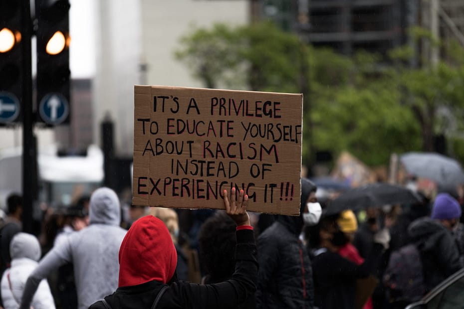 It's a privilege to educate yourself about racism instead of experiencing it!!! - Photo by James Eades via Unsplash